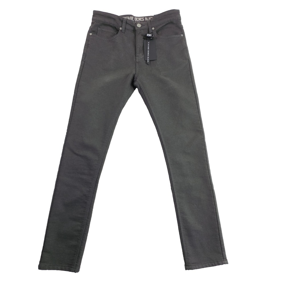 Vintage Genes Black Jeans Men's‎ 30x32 Black French Terry Denim Stretch NWT NEW